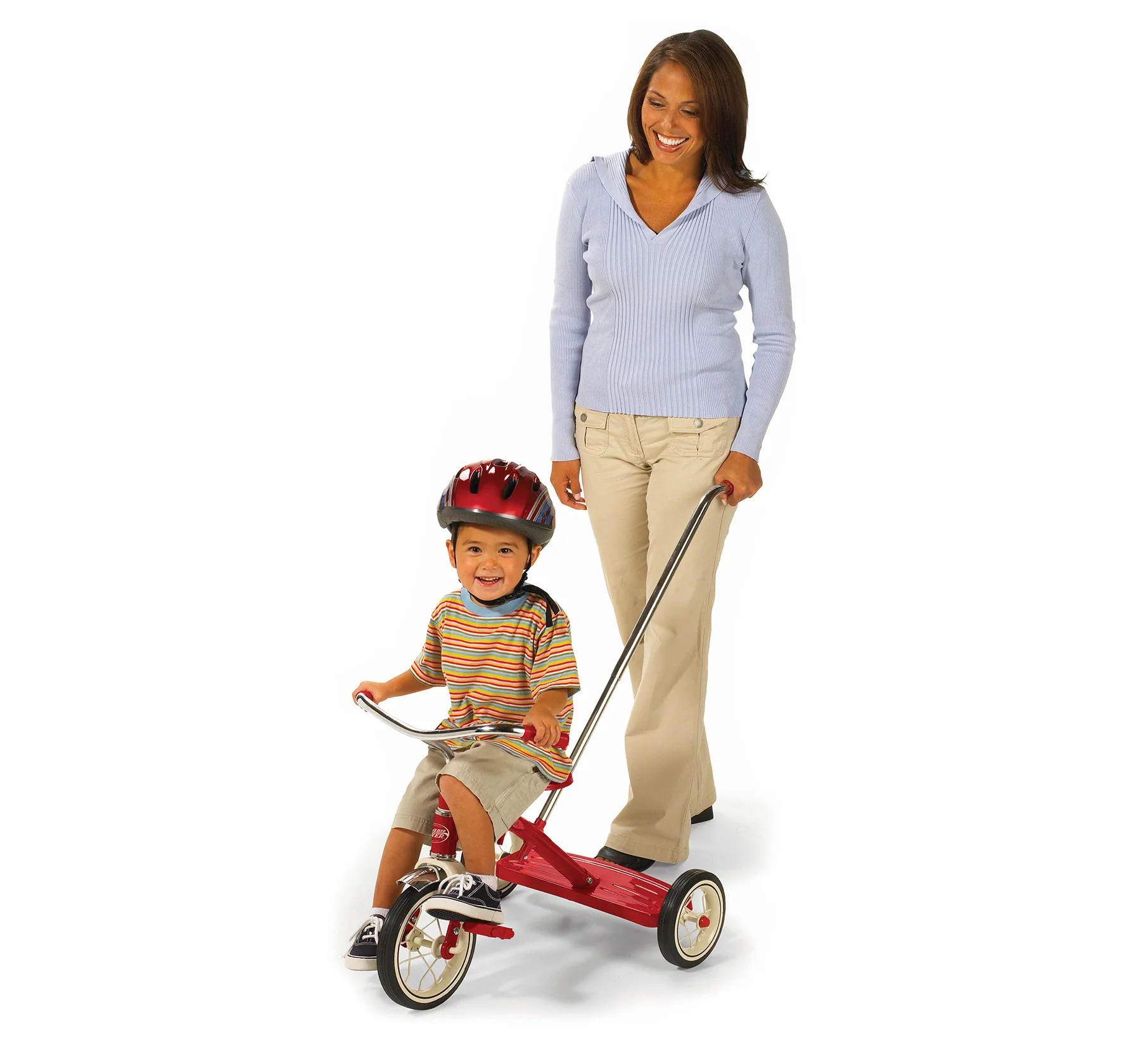 Classic Red Tricycle with Push Handle - Image 3